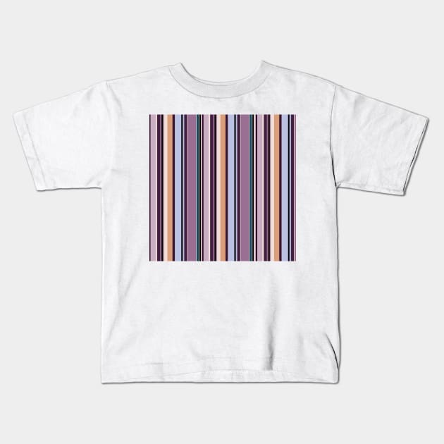 Vertical stripes in harmony of blue and purple color Kids T-Shirt by SamridhiVerma18